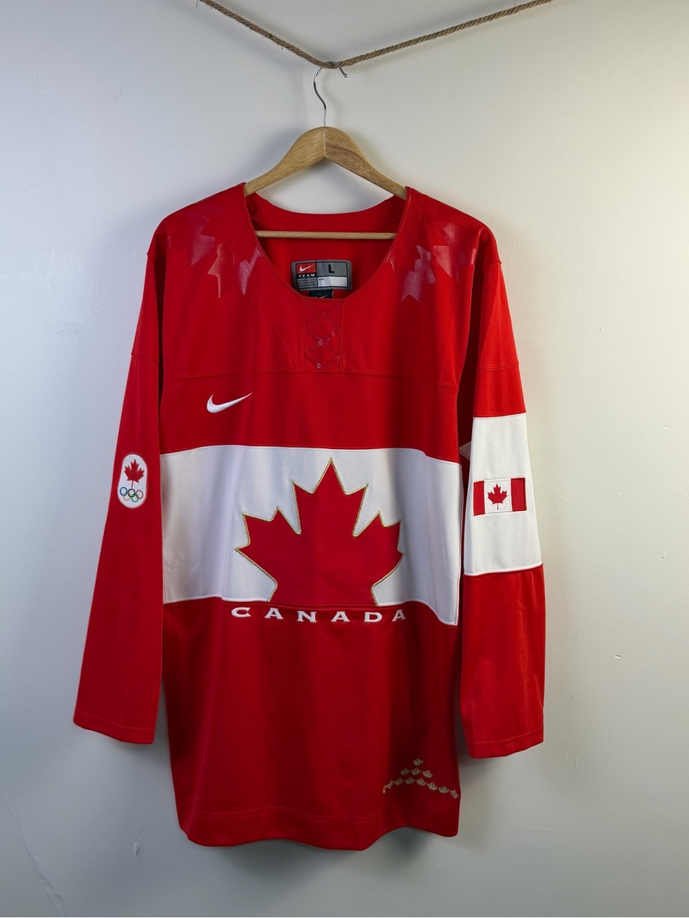Vintage 2014 Nike Team Canada Sochi Olympics Jersey Mens  Large